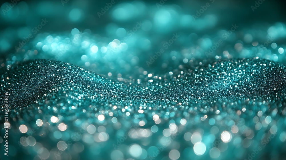 Teal Glitter Background Sparkling Texture Teal Glitter Background Sparkling Texture