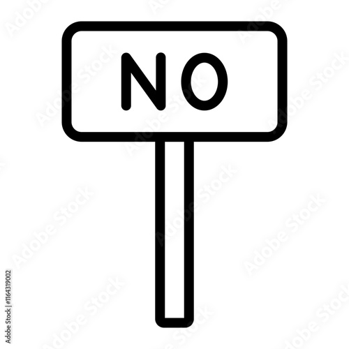 Rejection Vector Line Icon Design