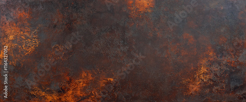 Dark brown, dark gray, and black background with a rough texture for a photo studio. Dark, grungy background. High-resolution photo.