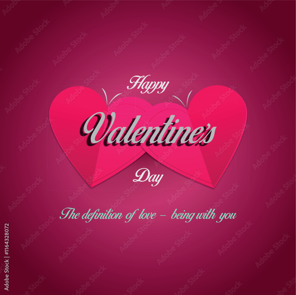 Happy Valentine's Day Greeting Card with Love