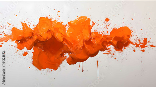 orange paint exploding with big blobs