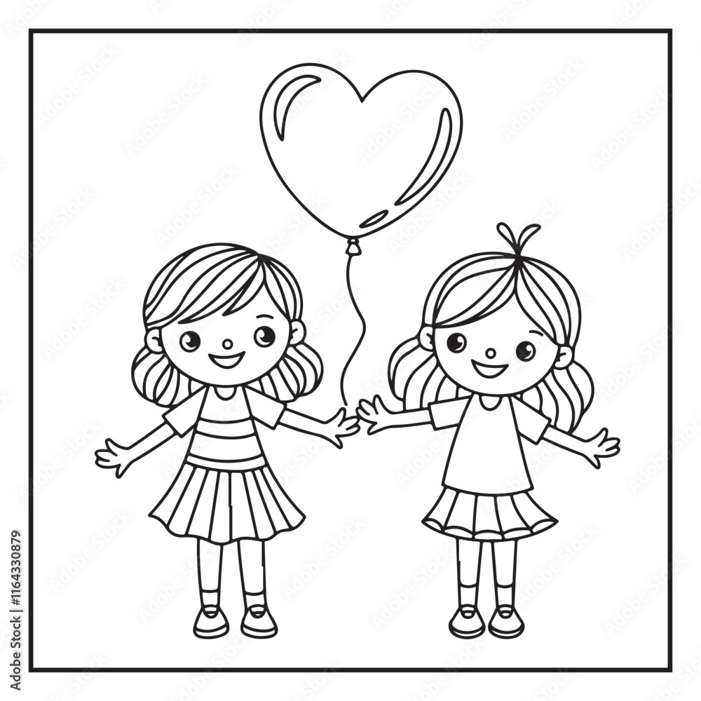 Bold and Easy Valentine's Day Coloring Page for Kids and Adults Bold and Easy Valentine's Day Coloring Page for Kids and Adults