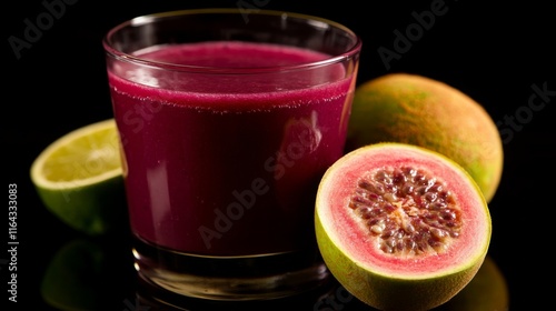 Wallpaper Mural Fresh Fruit Juice with Vibrant Colors and High Contrast Torontodigital.ca