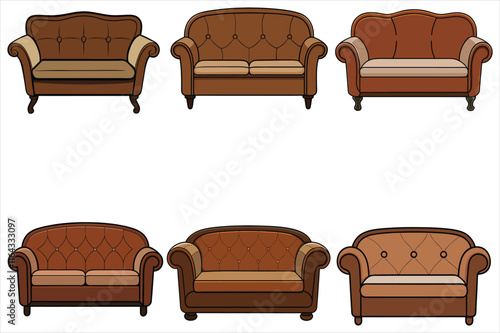 create a image of leather sofa silhouette vector