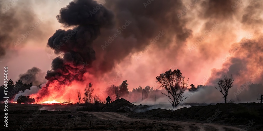 Fototapeta premium War games advertisements, disaster response campaigns, military operation visuals, emergency alerts