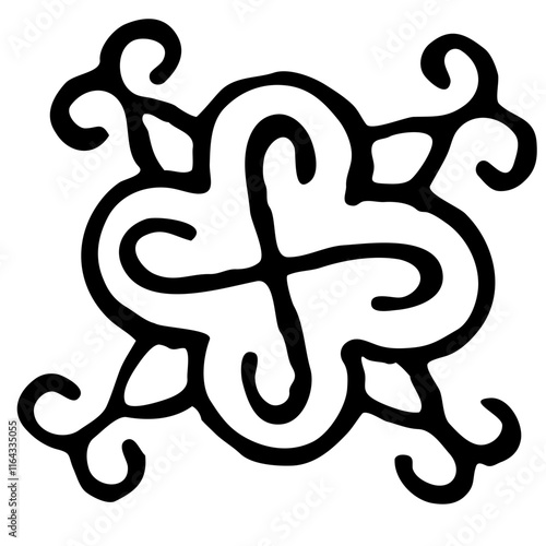 Cross icon. Religious symbol.
