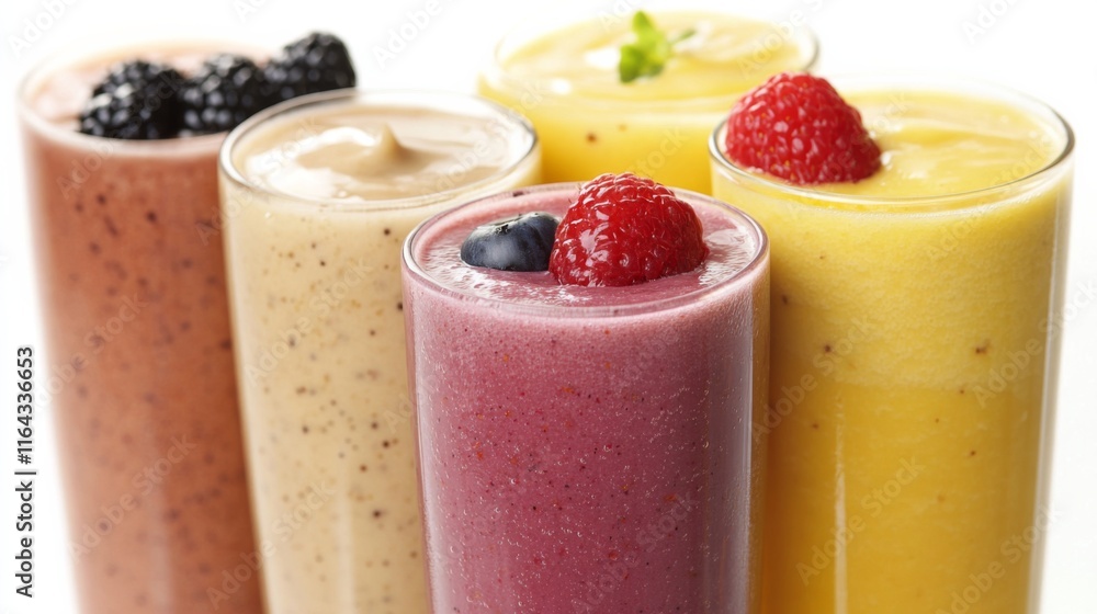 Refreshing Smoothies with Vibrant Colors Refreshing Smoothies with Vibrant Colors