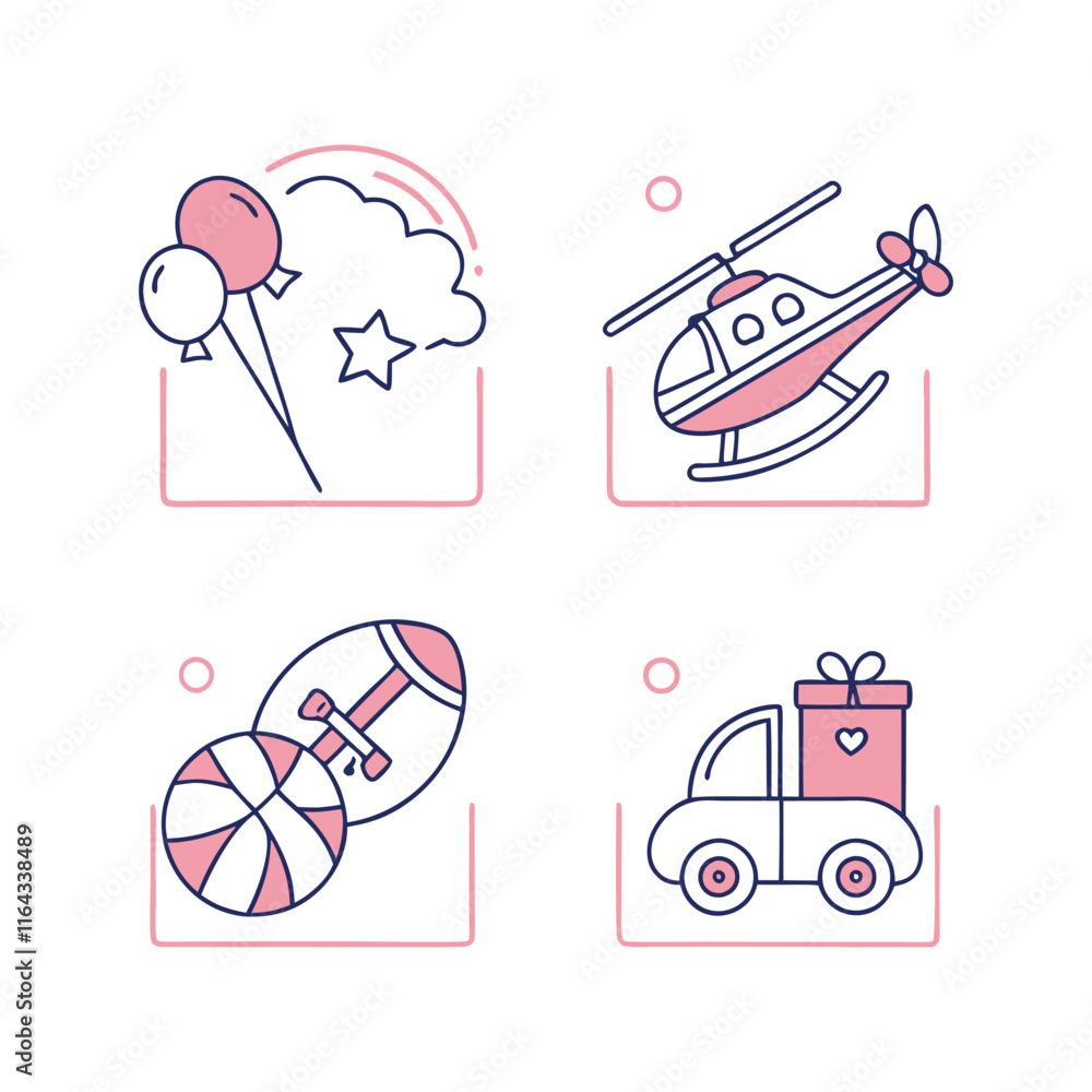 Fototapeta premium Creative Baby Toy Graphics for Kids’ Fun and Learning