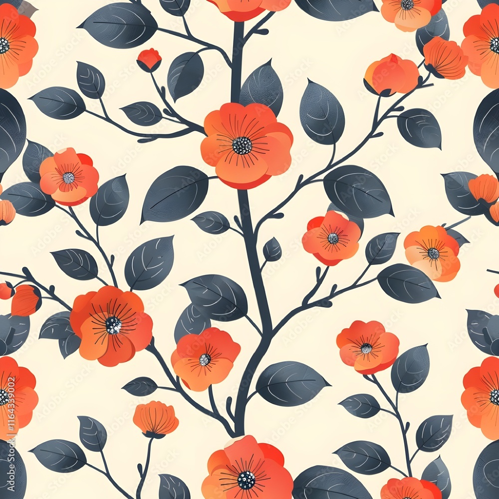 Artistic Coral Bell Illustration, Continuous Floral Vector with Subtle Charm Artistic Coral Bell Illustration, Continuous Floral Vector with Subtle Charm