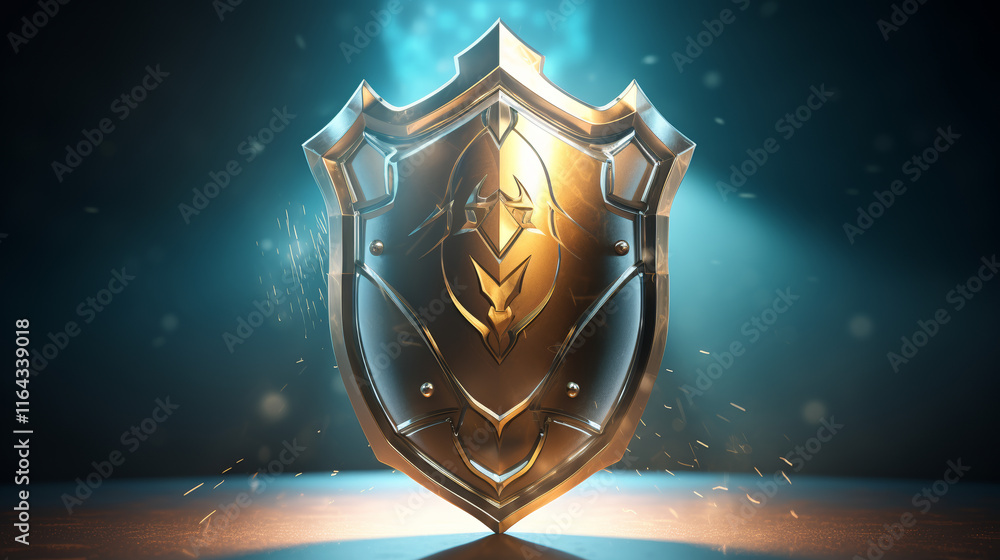 Fototapeta premium shield with swords