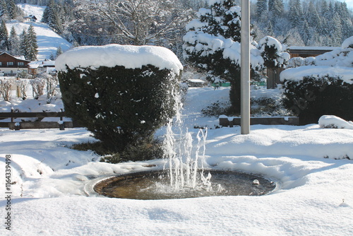 Brunnen vor Schneedach