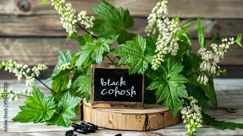 black cohosh capsules homeopathy. Selective focus. nature. photo