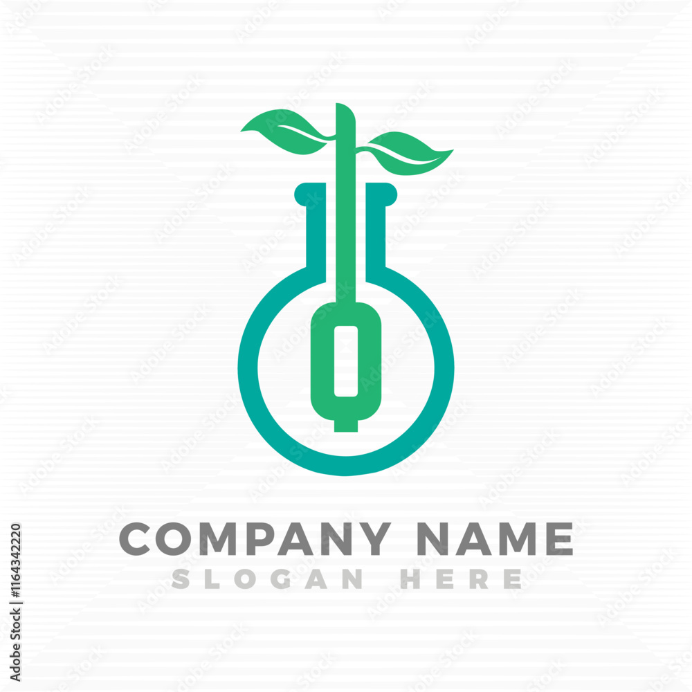 Test tube blended with initial letter Q logo template Test tube blended with initial letter Q logo template