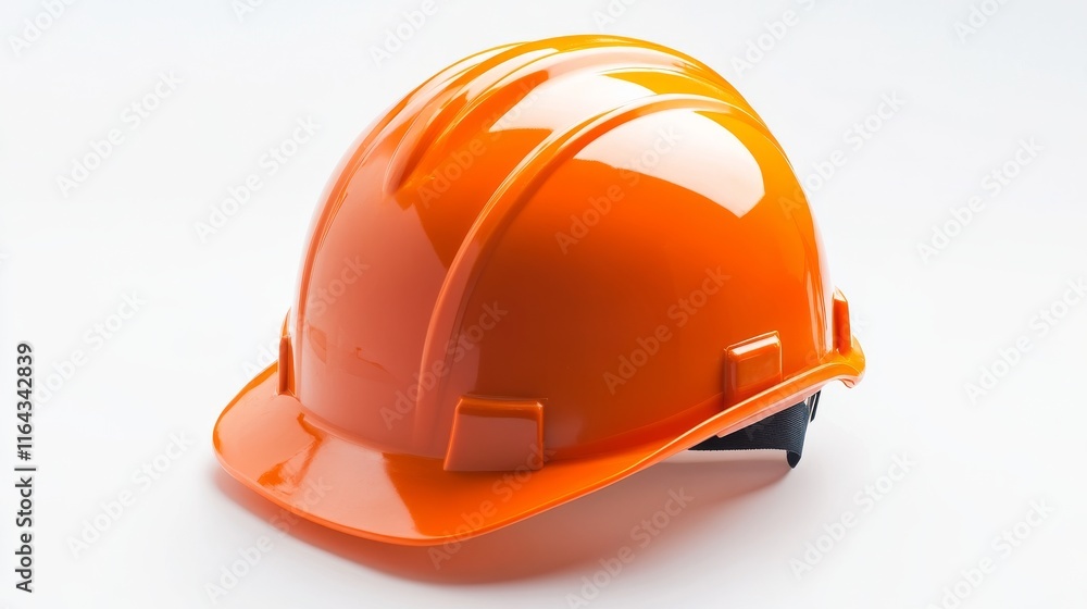 A bright orange hard hat rests on a clean surface, emphasizing its importance in ensuring safety on construction sites during day-to-day activities A bright orange hard hat rests on a clean surface, emphasizing its importance in ensuring safety on construction sites during day-to-day activities