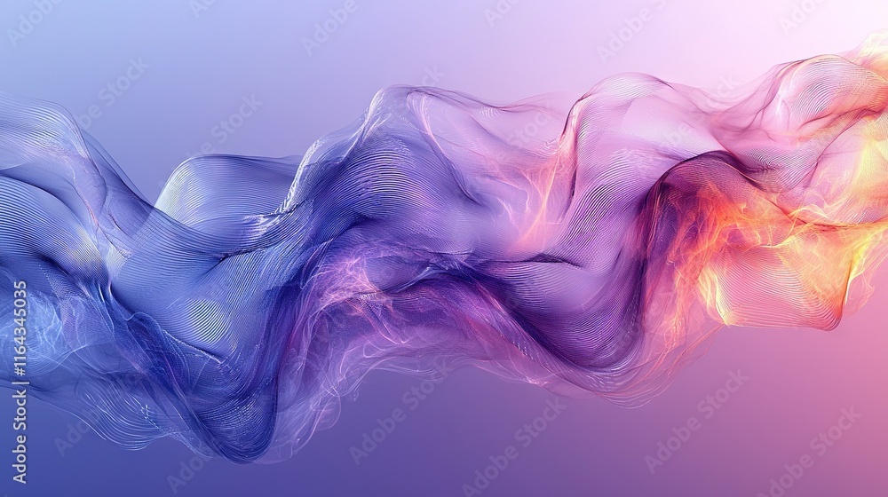 Obraz premium A rainbow of smoke against a pastel background with a warm glow