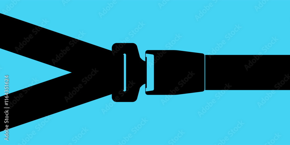 Safety Seatbelt. Car or Airplane Seatbelt. Fasten Your Seatbelt. Safety First. Vector Illustration. Safety Seatbelt. Car or Airplane Seatbelt. Fasten Your Seatbelt. Safety First. Vector Illustration.