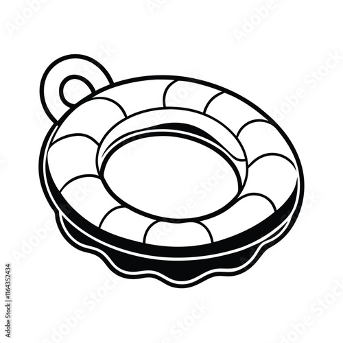 vector silhouette of a round floatation ring