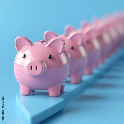 Piggy Bank Growth: Financial Success photo