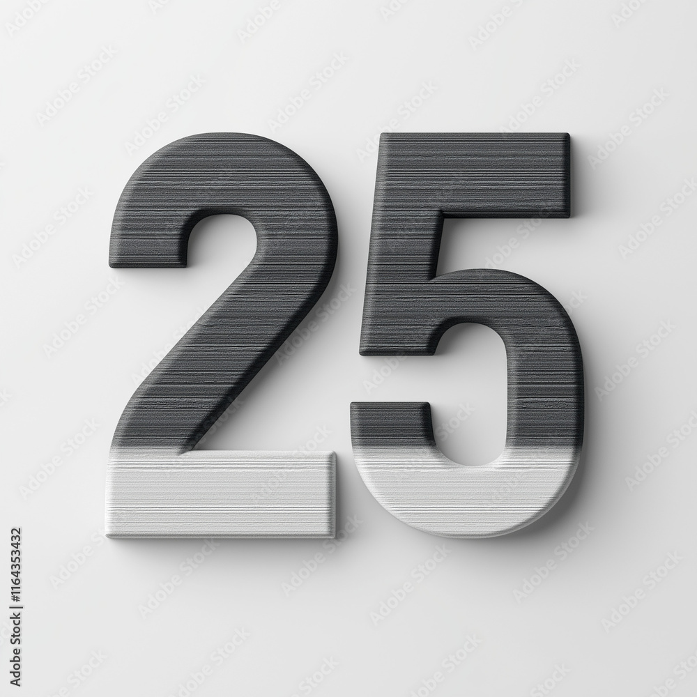 Number Twenty Five, Black and White, 3D Render, Wood Texture, Gradient, Modern Design, Minimalist Sty Number Twenty Five, Black and White, 3D Render, Wood Texture, Gradient, Modern Design, Minimalist Sty