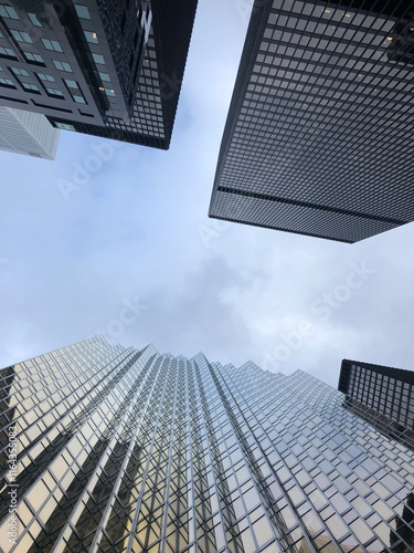 Photography Toronto buildings from worms eye view (big city skyscrapers)