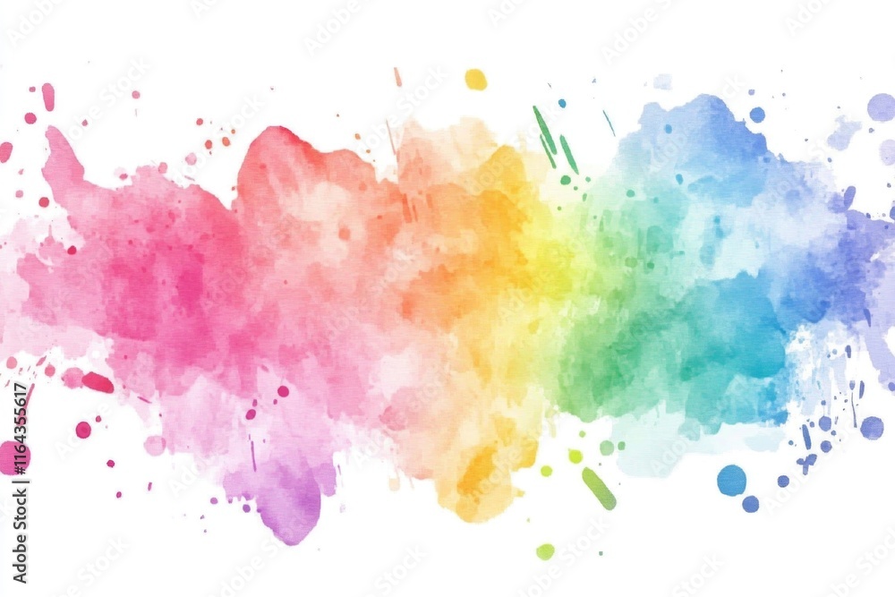 Fototapeta premium A colorful rainbow on a clean white background, great for illustrations and designs