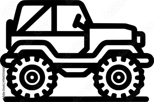 Off road car icon vector, solid logo illustration, pictogram isolated sign, symbol, vector, art