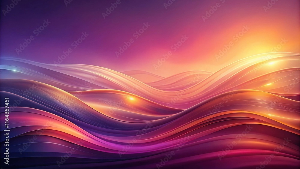 Obraz premium Abstract Flowing Waves of Color and Light, a Serene and Elegant Design
