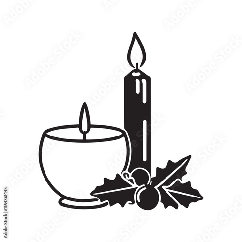 Candelabras Day vector silhouette illustration
