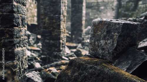 Wallpaper Mural Broken antique pillars white ruined columns pieces Torontodigital.ca