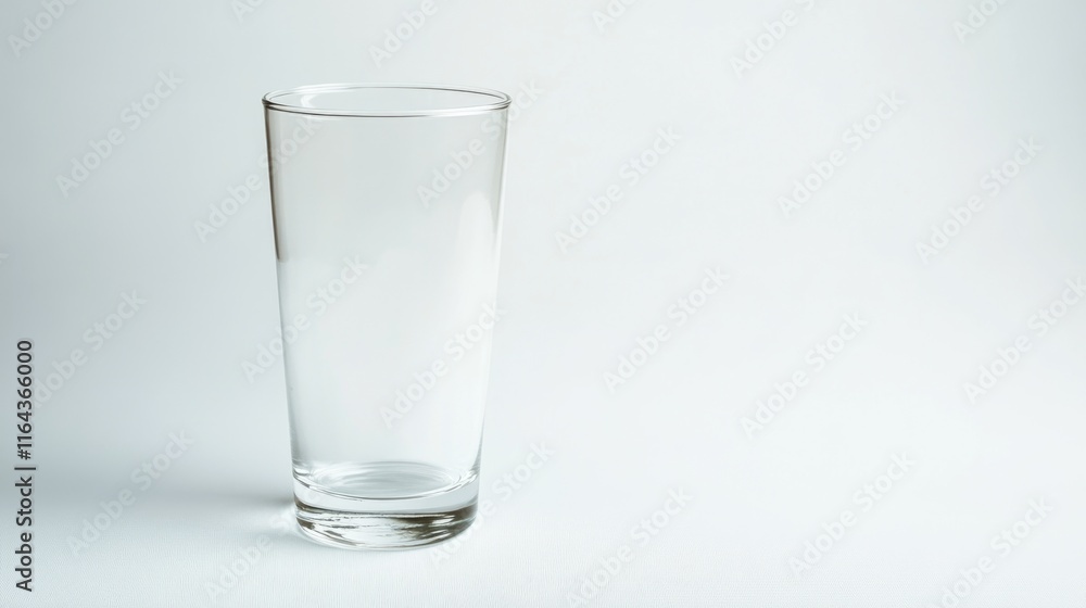 A clear glass filled with water sits on a wooden table A clear glass filled with water sits on a wooden table