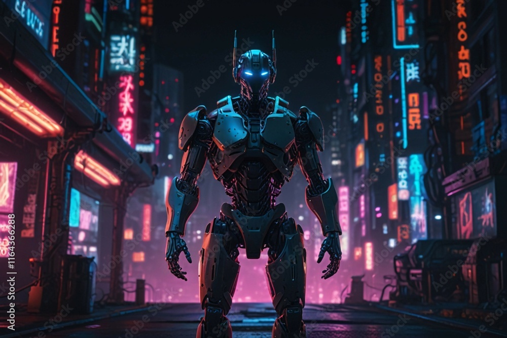 robot at night robot at night