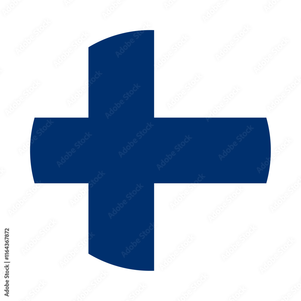 Obraz premium Round Finland flag icon