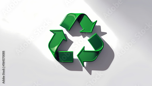 recycle symbol on a solid white background