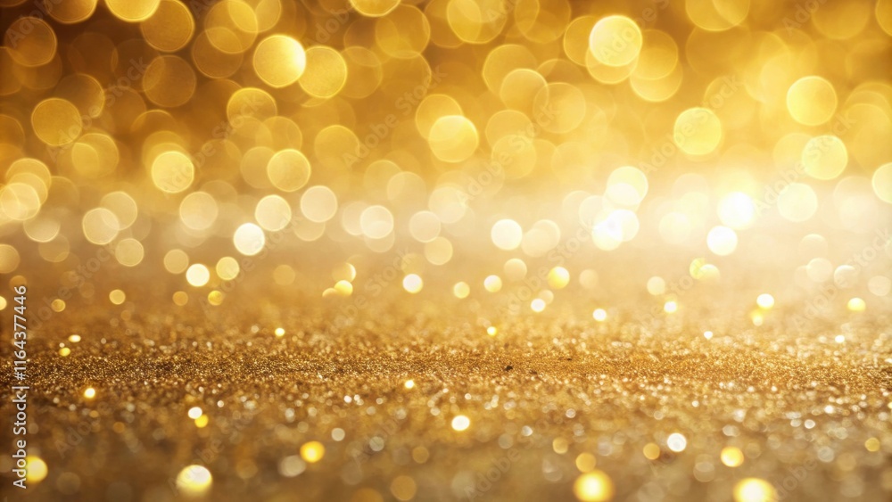 Golden Sparkle Background Shimmering Lights and Glittering Texture