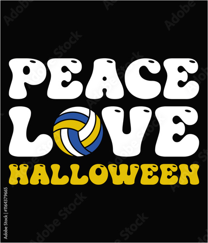 Peace love Halloween printable cut file.