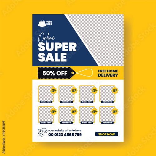 Editable Product sale promotion print flyer or poster template, product catalog design, Price menu, super market sale flyer, grocery sale poster and special offer discount promo leaflet design