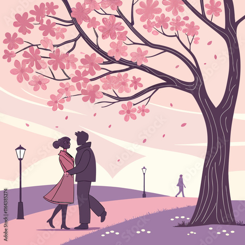 couple kissing in the park