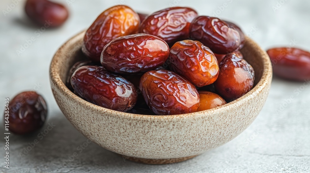 Bowl of sweet, ripe Medjool dates. Bowl of sweet, ripe Medjool dates.