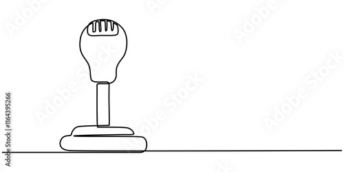 continuous line of car manual transmission.drawing of one line icon of transmission stick on car.isolated white background, Gear box icon Vector outline, Gearshift icon Simple outline vector logo.