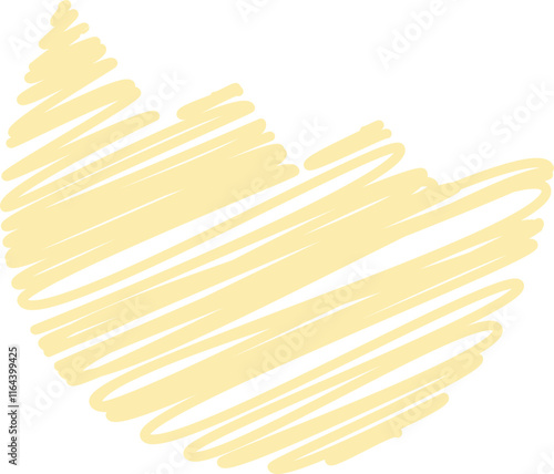 Eggshell with diagonal Scribble effect. 
Hand drawn pastel color doodle style eggshell vector illustration.
eggshell sketch.
Easter icon.
Transparent background.