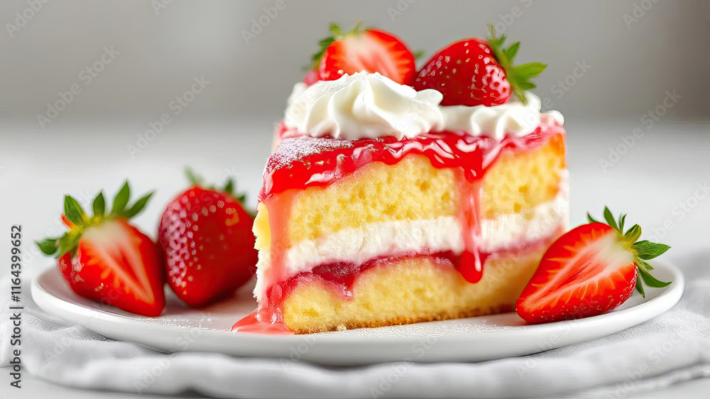 A slice of cheesecake topped with strawberry jam, cheese, and a drizzle of sauce. A slice of cheesecake topped with strawberry jam, cheese, and a drizzle of sauce.