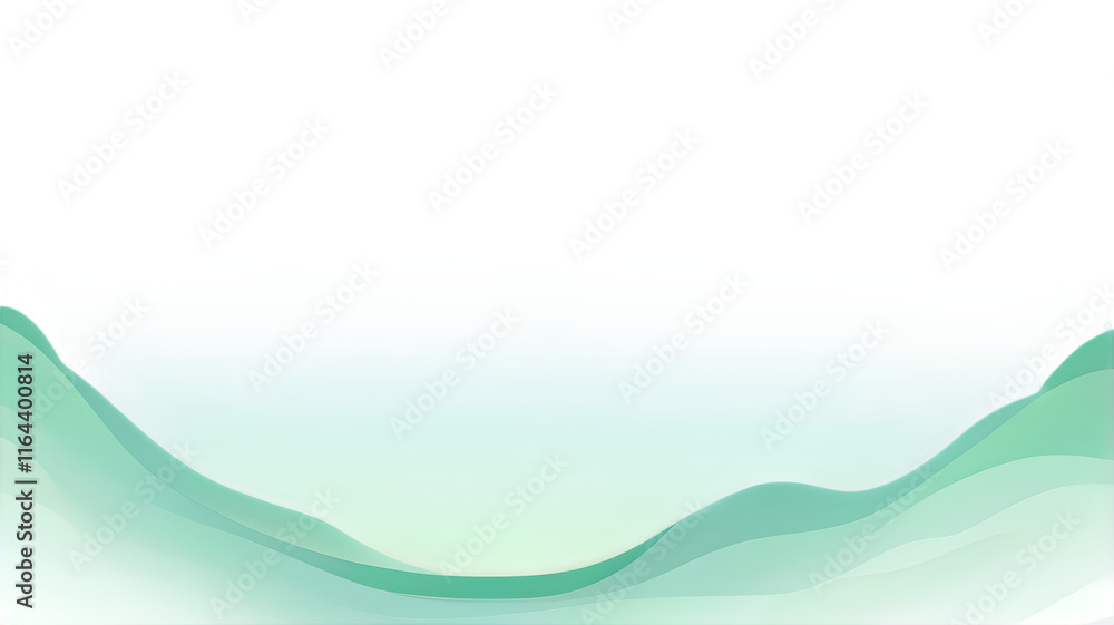 Abstract teal and green wavy landscape design. Abstract teal and green wavy landscape design.