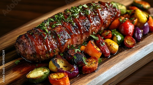 Grilled Pork Tenderloin with Roasted Vegetables