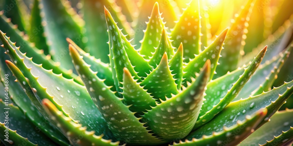 Close-up view of a succulent plant bathed in sunlight, showcasing its vibrant green leaves and spiky texture Close-up view of a succulent plant bathed in sunlight, showcasing its vibrant green leaves and spiky texture
