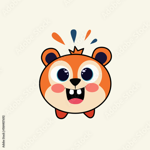 cute and simple character vector illustration.