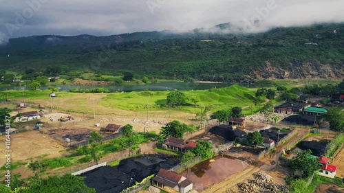 Wallpaper Mural Drone Shot of Niladri Lake – Beautiful Countryside Landscape in Bangladesh Torontodigital.ca