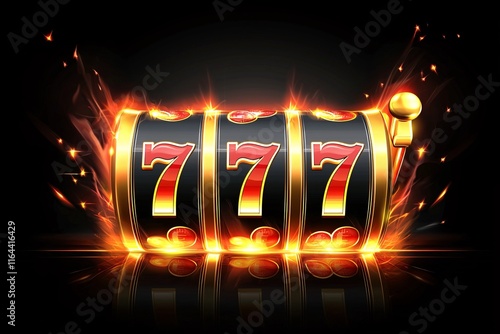 Flaming 777 Slot Machine Jackpot Win Casino Game