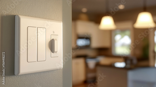 Wallpaper Mural Controlling ambience with light switches in modern kitchen interior residential home design Torontodigital.ca