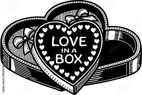 Vector Line Art: Valentine's Sweetheart Survival Box