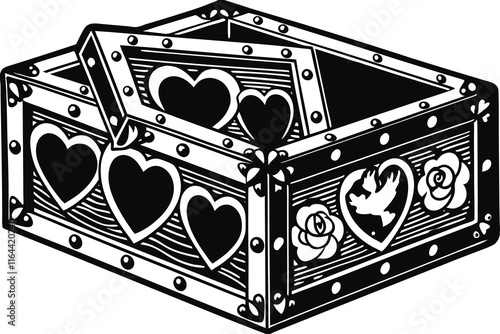 Vector Line Art: Valentine's Sweetheart Survival Box